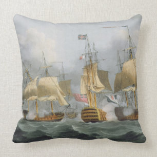 Lord Howe in der Königin Charlotte, Ene brechend Kissen