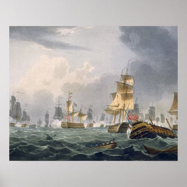 Lord Howe's Victory, 1. Juni 1794, graviert durch  Poster (Vorne)