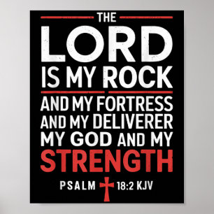 Lord is my Rock Gospel Christlich Pray Faith Bibel Poster
