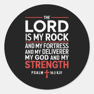 Lord is my Rock Gospel Christlich Pray Faith Bibel Runder Aufkleber