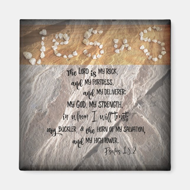 Lord is my Rock Psalms Magnet (Vorne)
