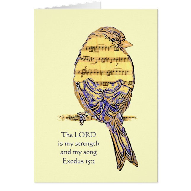 Lord is my Strength & Song Bible Scripting Bird (Vorne)
