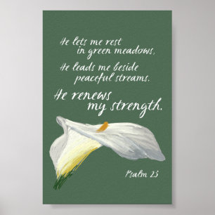 Lord ist mein Hirte Psalm 23 Christlich Bibelverse Poster
