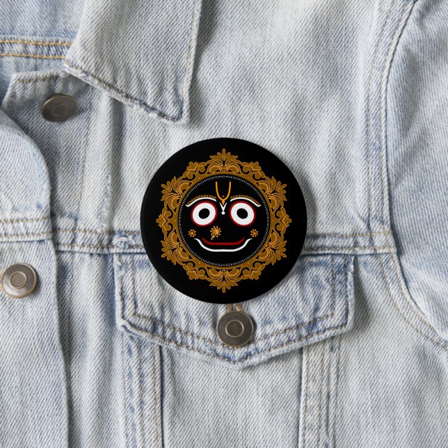 Lord Jagannath Devotional - Hare Krishna Button (Beispiel)