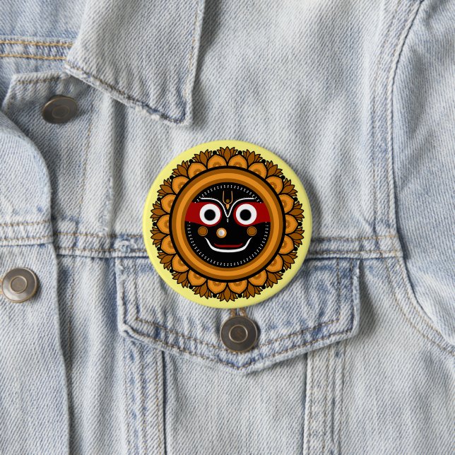 Lord Jagannath Devotional - Hare Krishna Button (Beispiel)