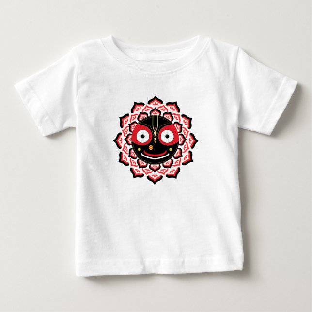 Lord Jagannath Face Chakra Hindu Deity Baby T-shirt (Vorderseite)
