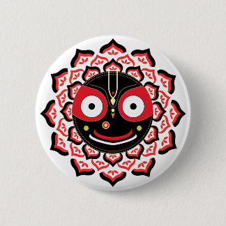 Lord Jagannath Face Chakra Hindu Deity Button
