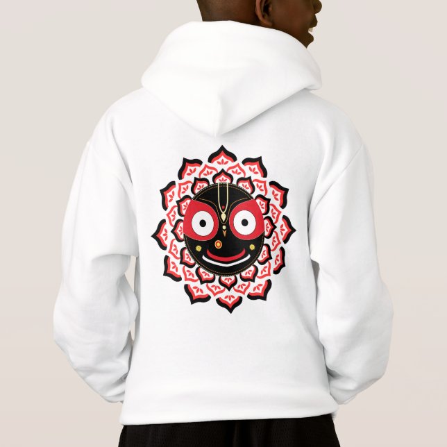 Lord Jagannath Face Chakra Hindu Deity Hoodie (Rückseite)