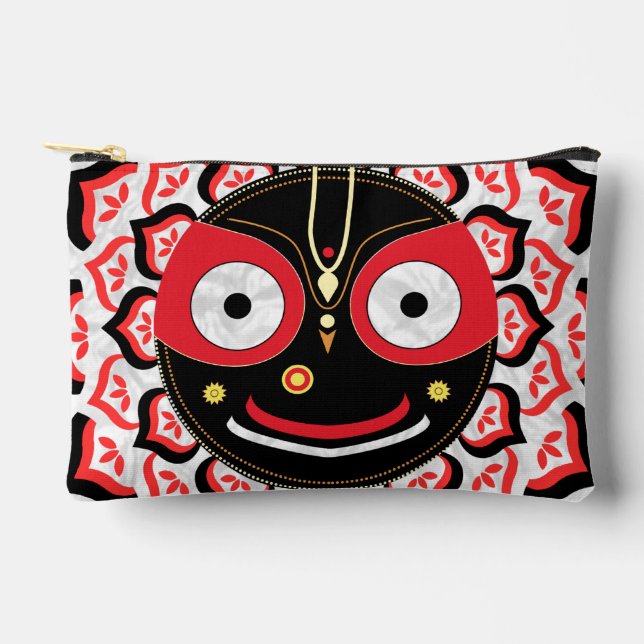 Lord Jagannath Face Chakra Hindu Deity Zubehörtasche (Vorderseite)