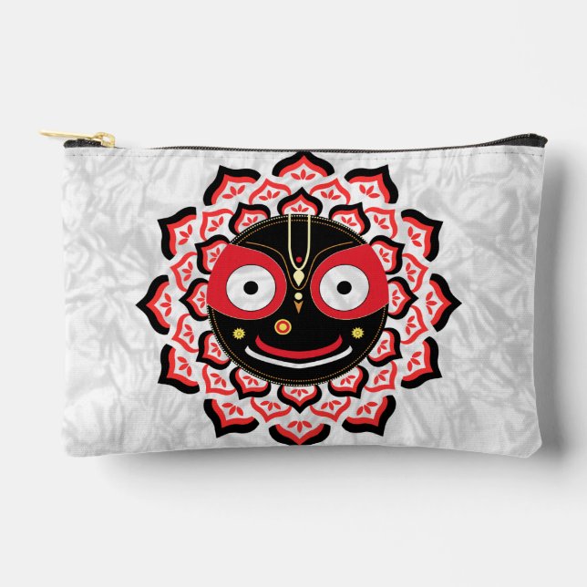 Lord Jagannath Face Chakra Hindu Deity Zubehörtasche (Vorderseite)