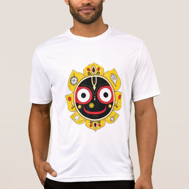 Lord Jagannath Face Hindu Deity Spiritual T-Shirt (Vorderseite)