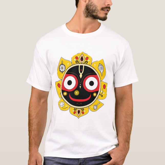 Lord Jagannath Face Hindu Deity Spiritual T-Shirt (Vorderseite)