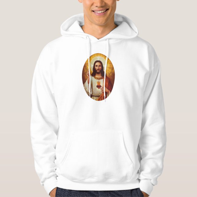 Lord Jesus Christus und das heilige Herz Hoodie (Vorderseite)
