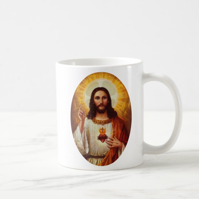 Lord Jesus Christus und das heilige Herz Tasse (Rechts)