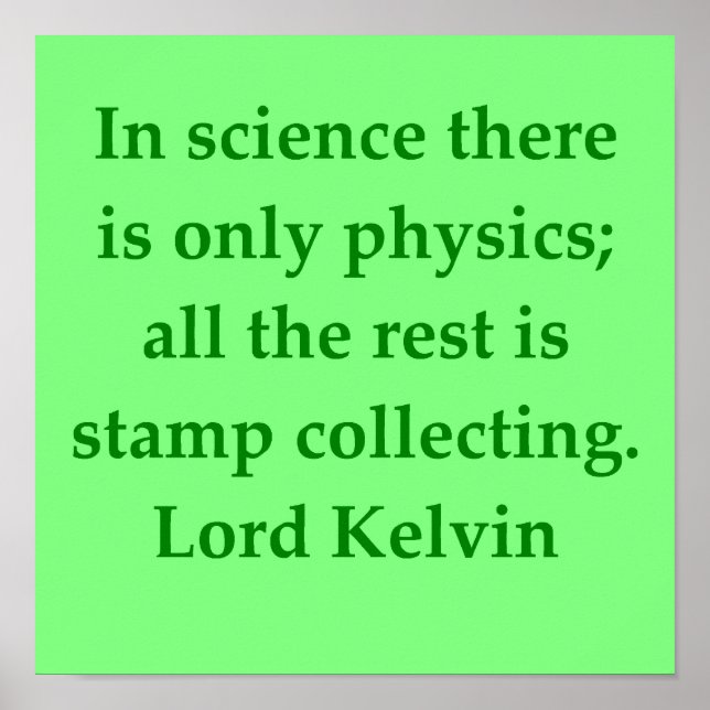 Lord Kelvin Zitat Poster (Vorne)