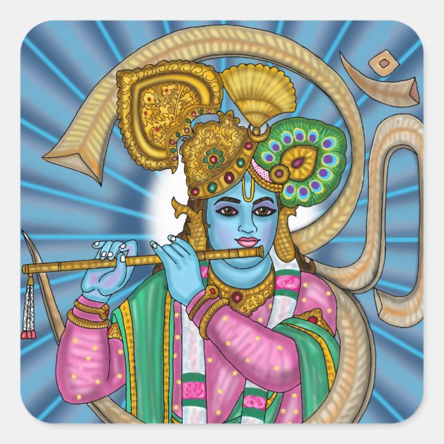 Lord Krishna Aufkleber (Vorderseite)