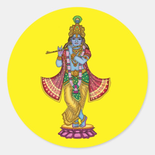 Lord Krishna Aufkleber (Vorderseite)