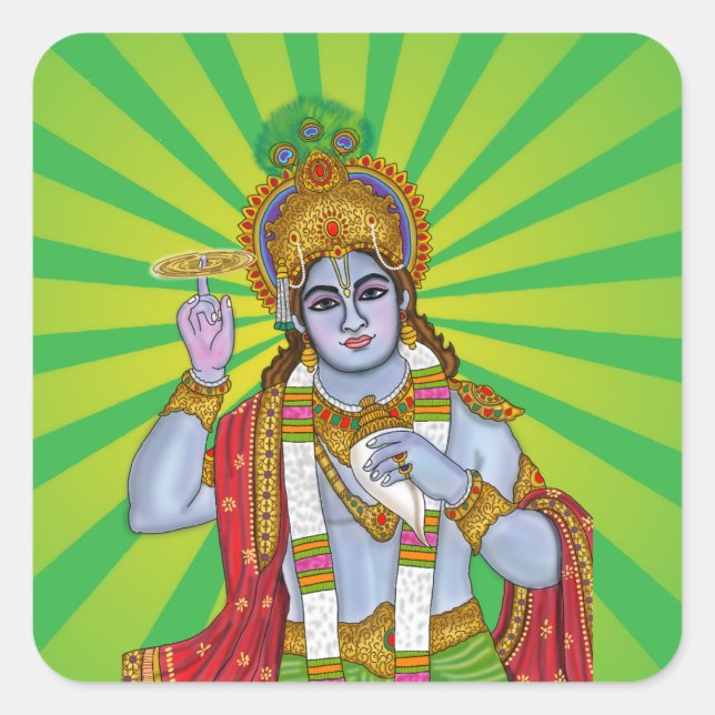 Lord Krishna Aufkleber (Vorderseite)
