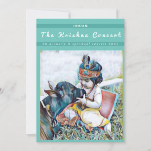 Lord Krishna Concert ISKON Feiertagskarte