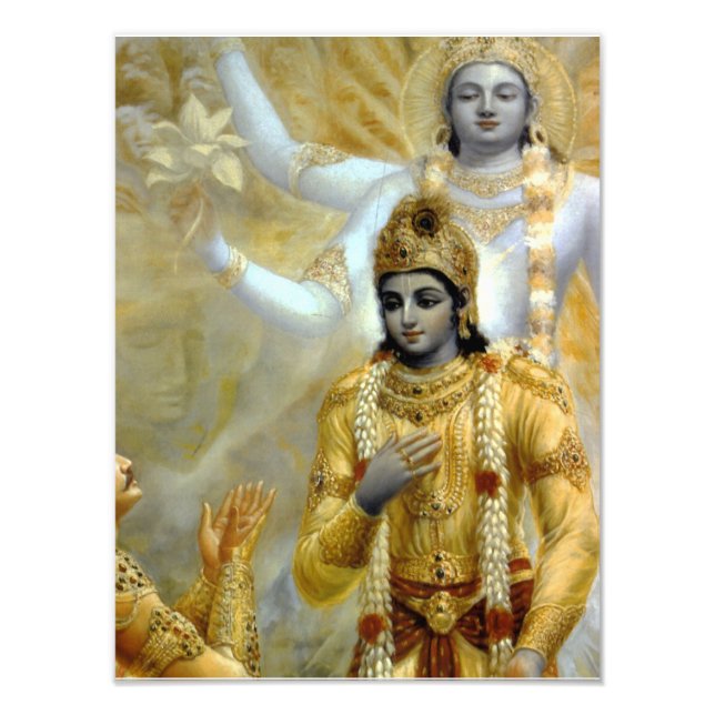 Lord Krishna Hindu God Hare Krishna Fotodruck (Vorne)