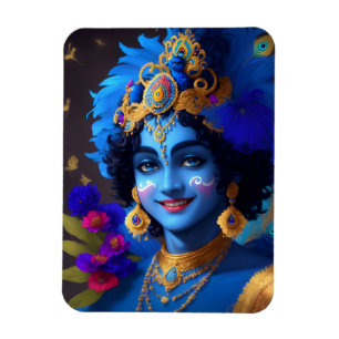 Lord Krishna Indian God Deity Magnet