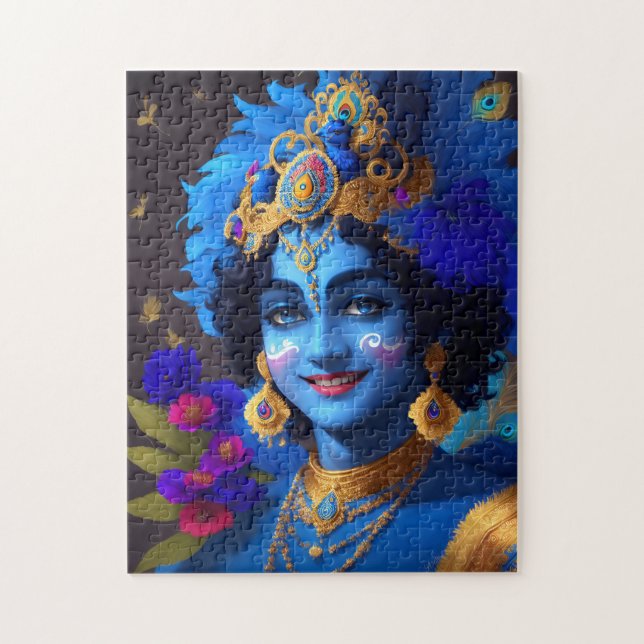 Lord Krishna Indian God Deity Puzzle (Vertikal)