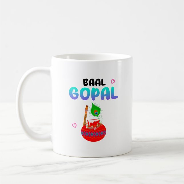 Lord Krishna Janmashtami Laddu Gopal Kaffeetasse (Links)