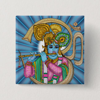 Lord Krishna Knopf Button