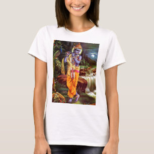 Lord Krishna mit Flute Hindu Gott T-Shirt