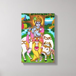 Lord Krishna Poster Leinwanddruck