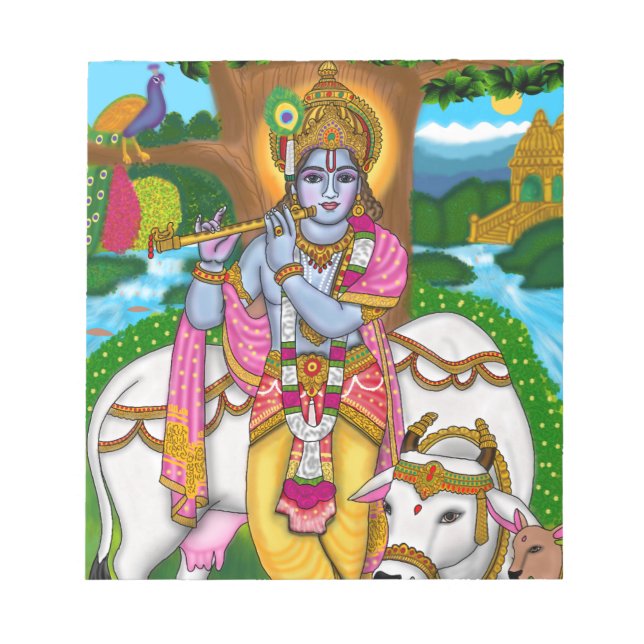 Lord Krishna Stationery Notizblock (Vorderseite)