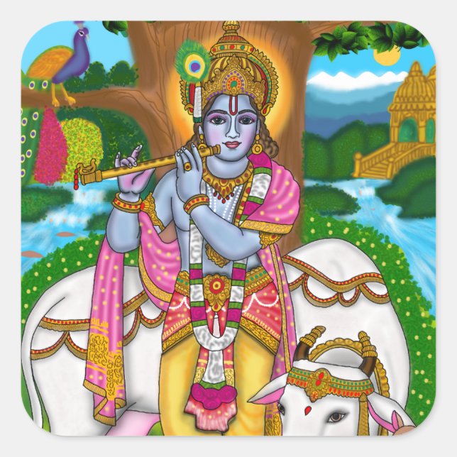 Lord Krishna Sticker (Vorderseite)