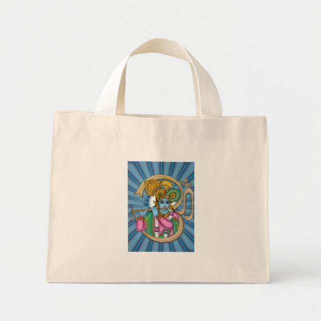 Lord Krishna-Taschentuch Mini Stoffbeutel (Vorne)