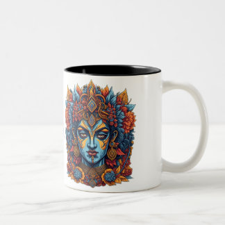 Lord Krishna Tasse: Sip in göttlicher Serenität Zweifarbige Tasse