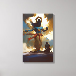 Lord Krishna und Arjuna Leinwand Wall Art