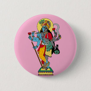 Lord Krishnakali-Aufkleber Button