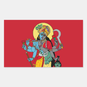 Lord Krishnakali-Aufkleber Rechteckiger Aufkleber