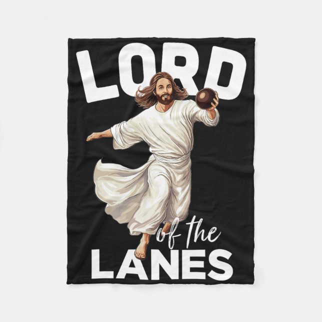 Lord Lanes Funny Christlich Christ Gutter Bowling  Fleecedecke (Vorderseite)