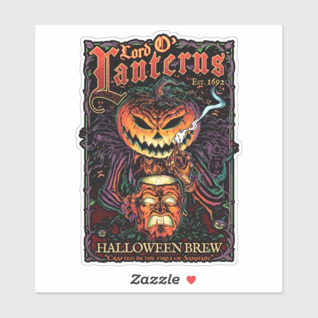 Lord O’ Lanterns Die Cut Sticker - Halloween Brew (Blatt)