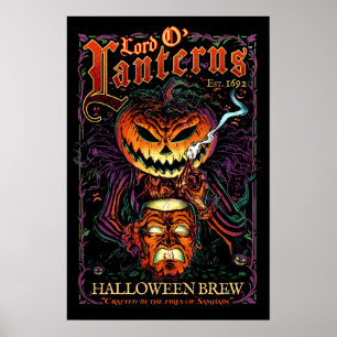 Lord O’ Lanterns Poster - Halloween Brew Label