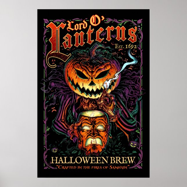 Lord O’ Lanterns Poster - Halloween Brew Label (Vorne)