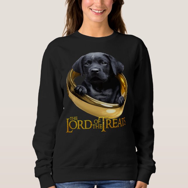 Lord of the Leckereien Black Labrador Puppy Sweatshirt (Vorderseite)