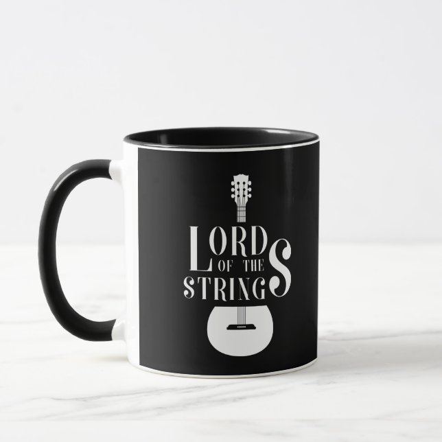 Lord Of The String Guitar TShirt Tasse (Links)