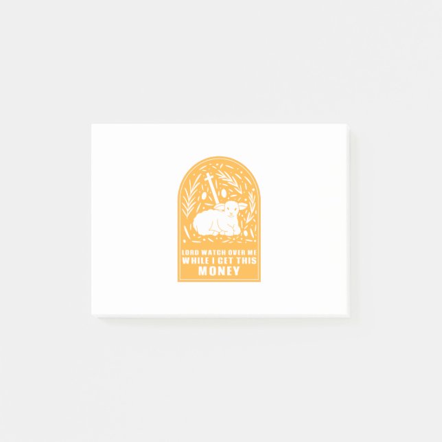 Lord Pass auf mich auf, während ich dieses Geld be Post-it Klebezettel (Vorderseite)