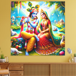 Lord Radha Krishna Canvas Print Picture Leinwanddruck