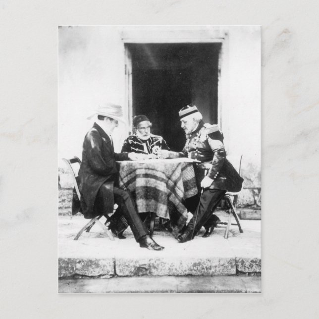 Lord Raglan, Omar Pasha und General Pelissier, Postkarte (Vorderseite)