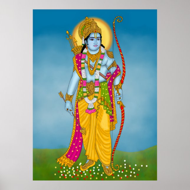 Lord Ram Poster – Divine Wall Art (Vorne)