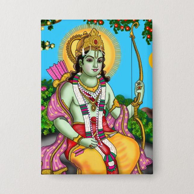 Lord Rama Knopf Button (Vorderseite)