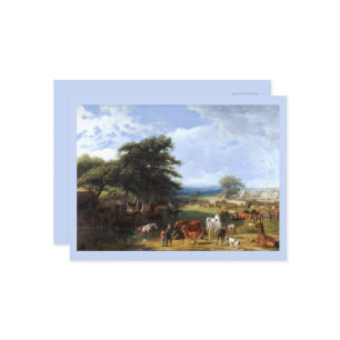 Lord Rivers's Stud Farm by JL Agasse Fine Art Postkarte