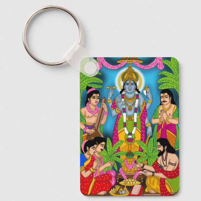 Lord Satyanarayan Schlüsselanhänger (Vorderseite)